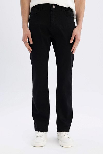 DeFacto Diago Comfort Fit Άνετη εφαρμογή Ψηλόμεσο Φαρδύ πόδι ίσιο τζιν παντελόνι D2210ax24sm