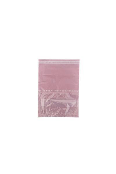 SVS ETİKET PLASTİK Cepli Renkli Kargo Poşeti - 30x37 Cm - Gül - 1000 Adet