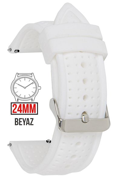 COBRA 24mm Fossil-Welder-Casio-Seiko-Omega-Armani Watch Compatible Silicone Strap - 24S26B
