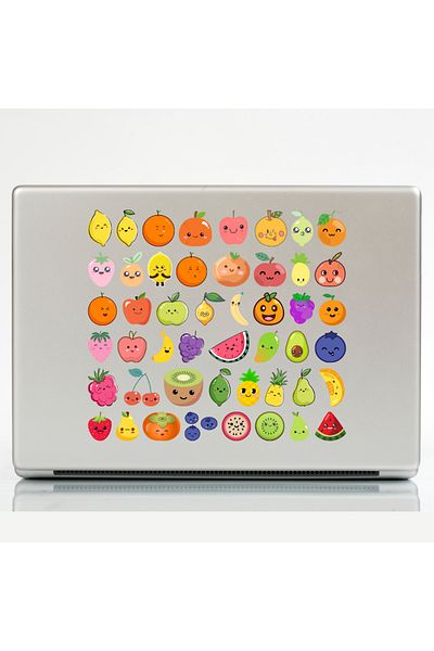Ororabutik Σετ αυτοκόλλητων 80 τεμ. Cute Fruits - Σετ αυτοκόλλητων Scrapbook Bullet Journal