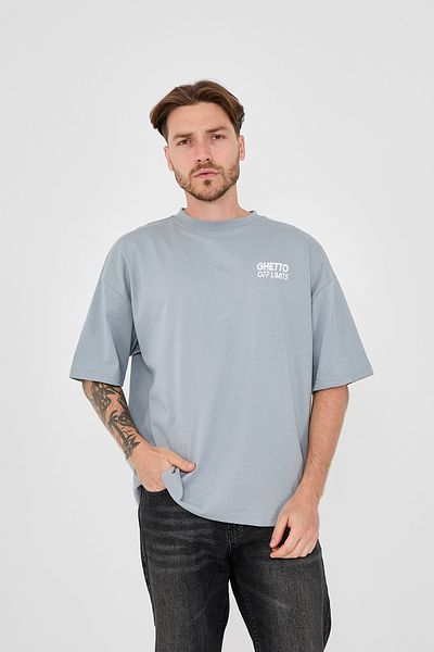 Ghetto off limits Gray Oversize T-shirt - Back Big G Printed
