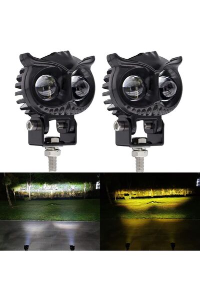 Genel Markalar Tiger Marketing Baykuş Sis Farı Uyumlu 2,5 Inç Sarı-beyazsabit...