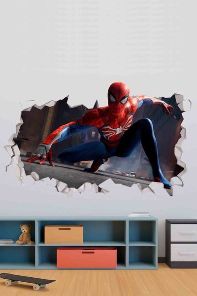 Kt Grup Süper Kahramanlar Inanılmaz Örümcek Adam 3d Büyük Boy Duvar Sticker