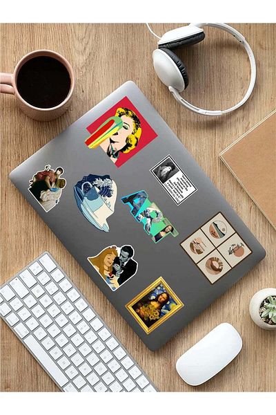 KT Decor مجموعة ملصقات للهاتف والكمبيوتر المحمول تحت عنوان Art Art - الكمبيوتر اللوحي، الكمبيوتر المحمول، الكمبيوتر المحمول، جدول الأعمال PVC