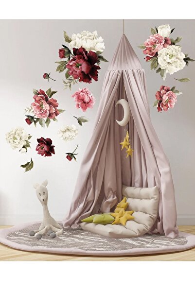 Kt Grup Pastel Çiçekler Duvar Sticker Seti