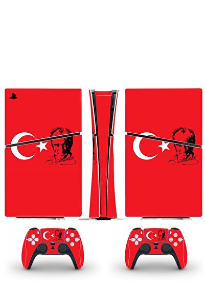 Genel Markalar Mustafa Kemal Atatürk Playstation 5 Slim Disk Versiyon Sticker...