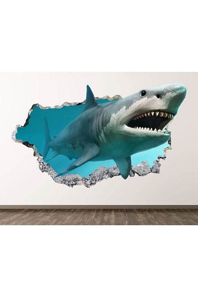 Kt Grup Acoperire autocolant 3d cu imprimare Full Hd de rechini sălbatici