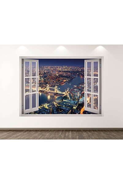 Kt Grup Muhteşem Manzaralar Full Hd Baskı 3D Pencere Modern Duvar Sticker