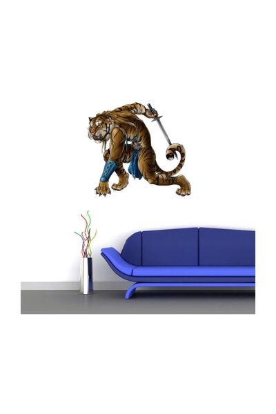 KT Decor Super heroji ratnik tigar zidna naljepnica