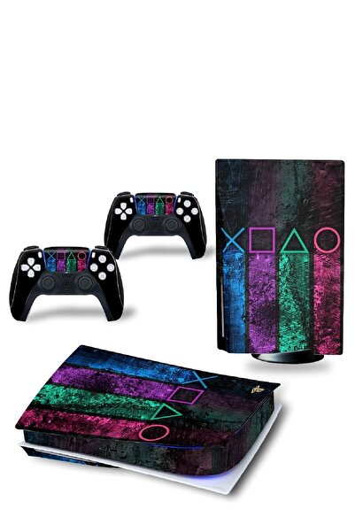 Kt Grup Sanatsal Kol Düğmeleri Playstation 5 Standart Disk Edition Sticker Ka...