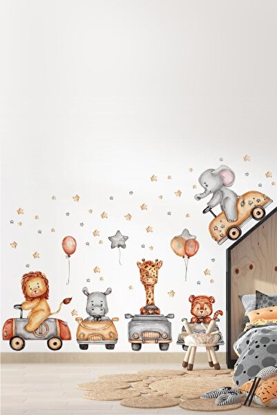 Kt Grup Sevimli Yol Arkadaşlarım Muhteşem Hayvanlar Pastel Renk Çocuk Odası D...