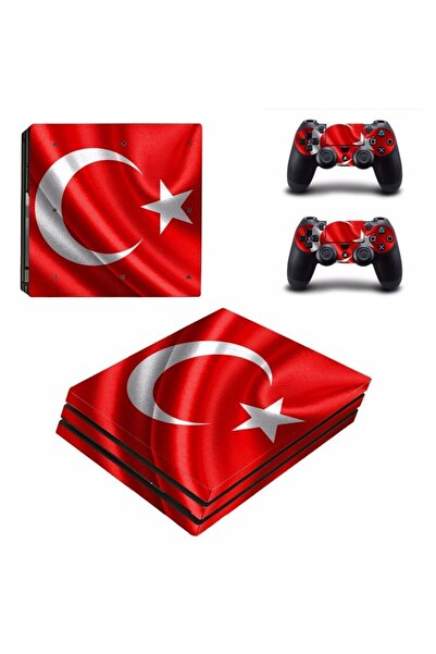 Genel Markalar Dalgalı Türk Bayrağı Playstation 4 Pro Full Sticker Kaplama - KNA-400
