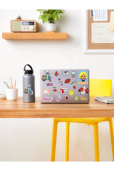 KT Decor VSCO تحت عنوان الهاتف والكمبيوتر اللوحي والكمبيوتر المحمول - مجموعة ملصقات PVC