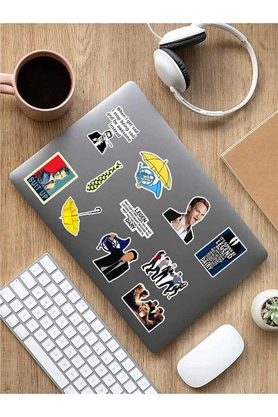 KT Decor How I Met Your Mother Themed 4-Piece PVC Sticker Set - for Phone, Tablet, Laptop, Notebook and Notebook