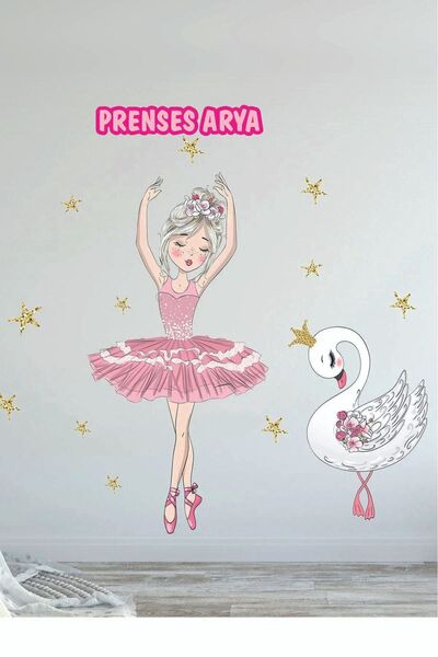 Kt Grup Pembe Balerin ve Kuğu İsimli Çocuk ve Bebek Odası Kişiselleştirilebil...