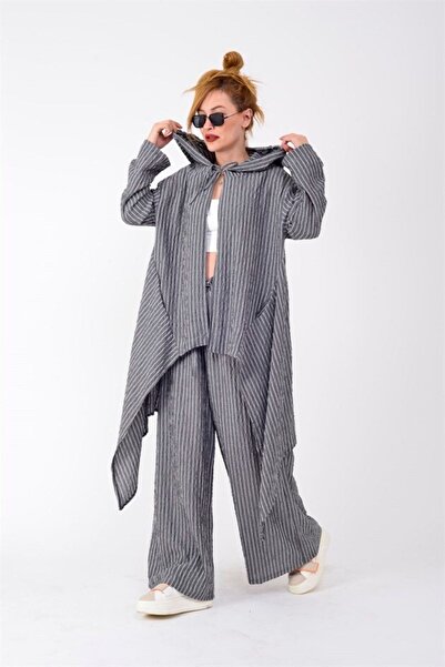 ZTO طقم بنطلون وقفطان نسائي مطرز