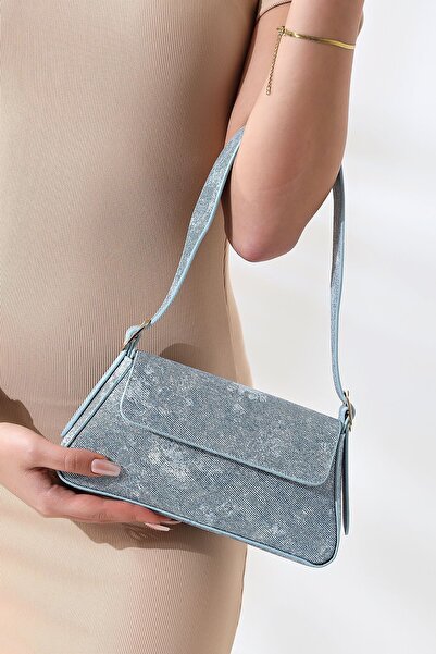 HellyGroup هيلي بلو جينز ميني دينم حقيبة الرغيف الفرنسي ماركو