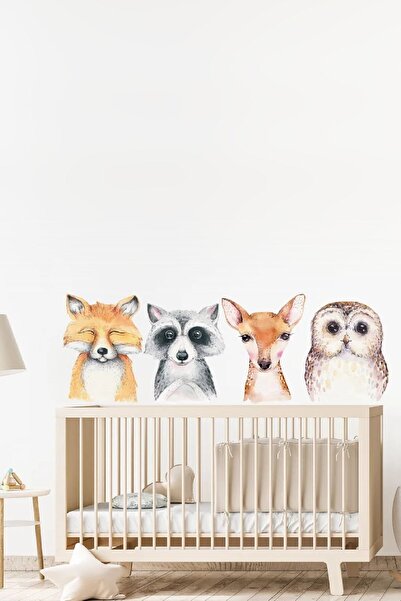 Kt Grup Safari World Set zidnih naljepnica sa akvarelnim životinjama za dečij...