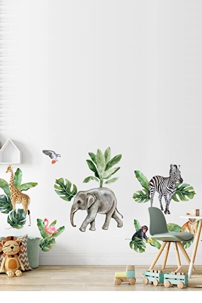 Kt Grup Safari Dünyası Çocuk Odası Duvar Sticker Seti