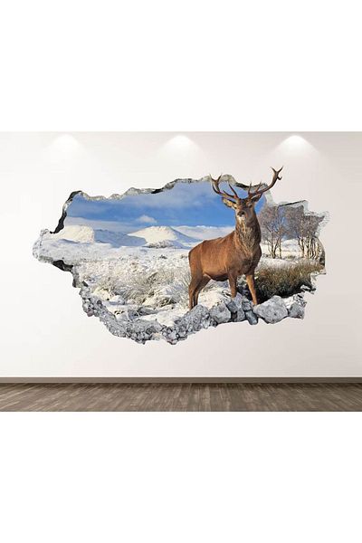 Kt Grup Autocolant de perete modern 3d cu imprimare Full HD Animale superbe din Wild Life