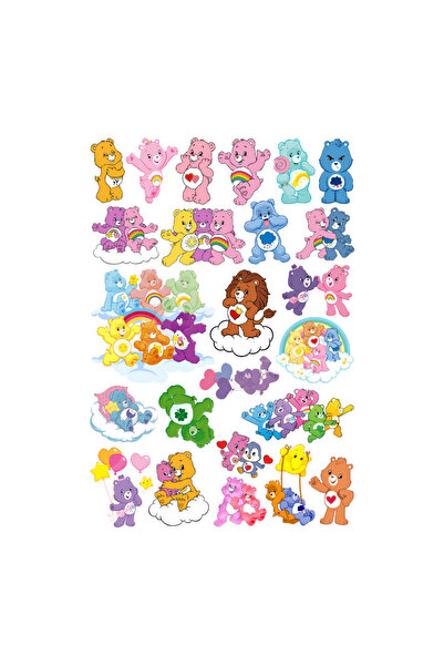 Ororabutik Sevimli Ayılar Sticker Seti - Etiket Seti Scrapbook Bullet Journal