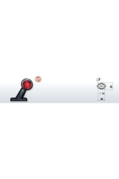 AHMET OTOMOTİV Ultra Mini Düz Takoz 12 Ledli Boynuz Takım(SAĞ-SOL)2adet 12v-2...