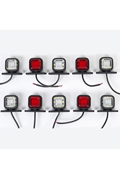 AHMET OTOMOTİV (10 Adet) Çeray Mini Kare Takoz Led Lamba 12v-24v