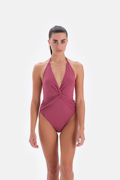 Eros Plum 3124My - Stylish Halterneck Swimsuit