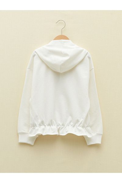 LC Waikiki Girl - Hooded Printed Long Sleeve Sweatshirt
