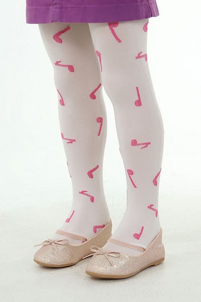 İTALİANA Note Patterned Children's Pantyhose