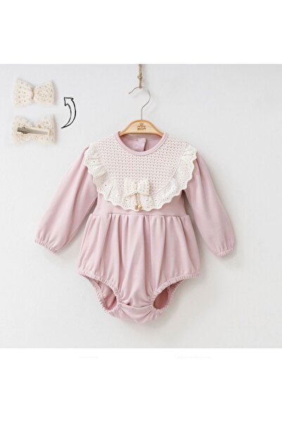 Rise Raba فستان رومبير للفتيات الصغيرات مصنوع من القطن المحبوك مع إبزيم هدية ...