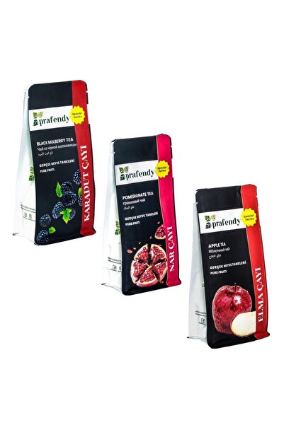 prafendy KARADUT - NAR - ELMA ÇAYI, GERÇEK MEYVE TANELİ 3 x 250 Gr
