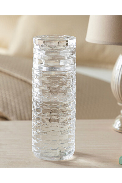 English Home Checked Cam Başucu Sürahi 730 Ml Şeffaf