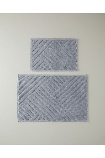 English Home Zestaw dywaników łazienkowych Gray Linea Cotton Curly