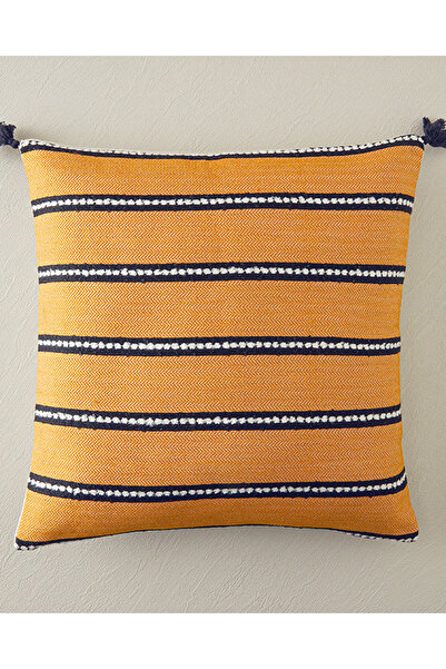 English Home Berta Dokuma Kırlent Kılıfı Ekru-hardal