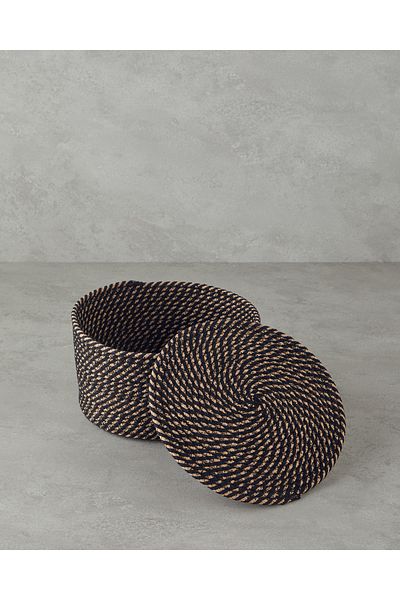 English Home Terra Cotton Storage Box Φυσικό-Μαύρο