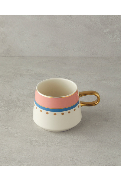 English Home Carnival Track Stoneware Kupa Pembe - Yeşil