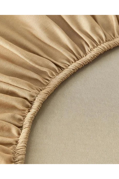 English Home Classy Twill Double Elastic Sheet Beige