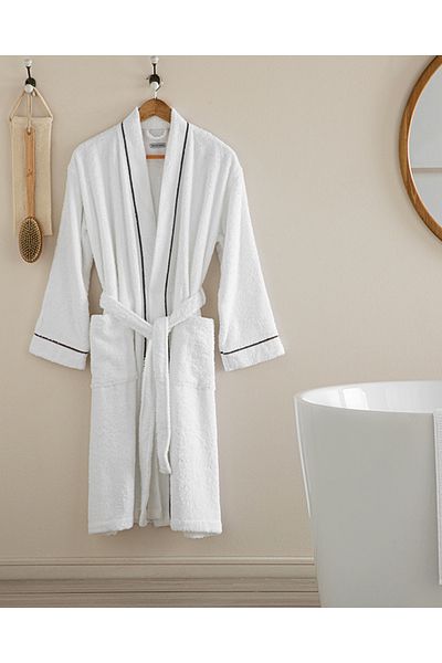 English Home Λευκό μπουρνούζι Melinda Bamboo