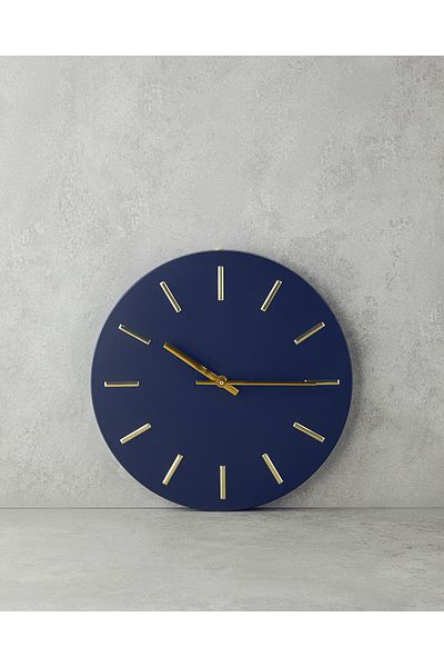 English Home Sylvia Μεταλλικό Διακοσμητικό Ρολόι Τοίχου Navy Blue