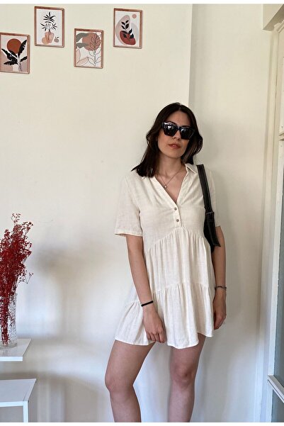 Flossy Design Keten elbise