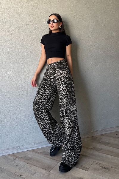 Seda Yalçın Atelier Leopard Patterned Pinterest Jeans - With Cargo Pocket