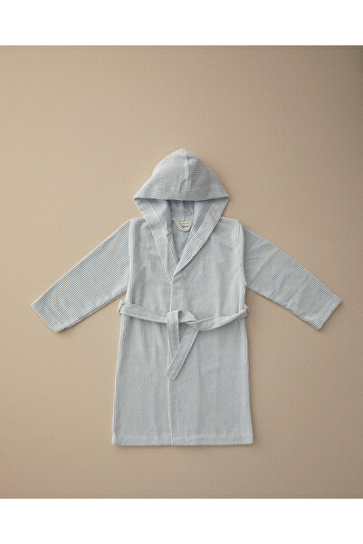 English Home %100 Pamuklu Çocuk Bornoz Mavi