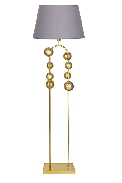 epifanio Cabil Gold Kaplama Metal Lambader - Gri