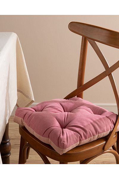 English Home Pink Chair Cushion - Este Laced