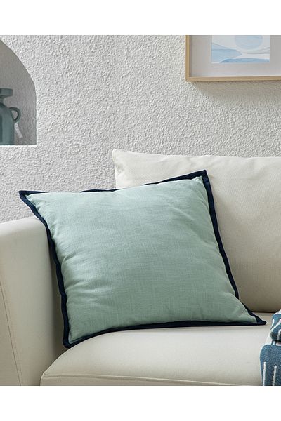 English Home Light Blue Epona Cotton Throw Pillow Cover
