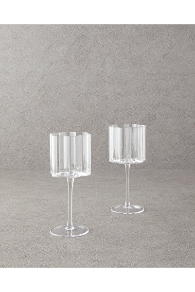 English Home Flor Pura Cam 2'li Kadeh Şeffaf