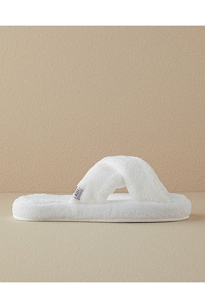 English Home White Crux Triga Bathroom Slippers