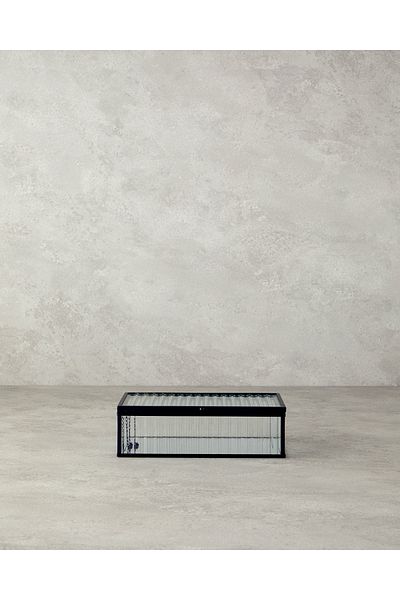 English Home Black Glamour Glass Decorative Box