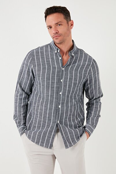 Buratti Cotton Striped Regular Fit Button Collar Shirt Men's SHIRT CF21S112480